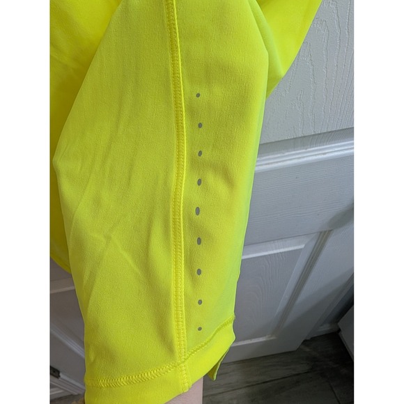 Lululemon Sculpt Tank Top Neon Yellow Mesh Back Cutout Running Womens - Size 8 - Picture 3 of 7